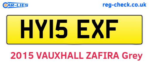 HY15EXF are the vehicle registration plates.