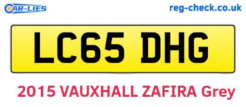LC65DHG are the vehicle registration plates.