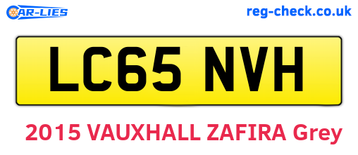 LC65NVH are the vehicle registration plates.