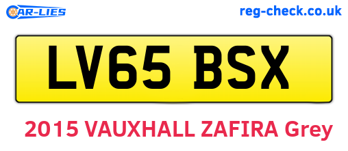 LV65BSX are the vehicle registration plates.