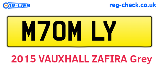 M70MLY are the vehicle registration plates.