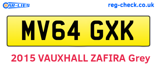 MV64GXK are the vehicle registration plates.
