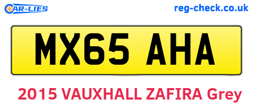 MX65AHA are the vehicle registration plates.