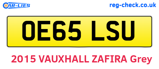 OE65LSU are the vehicle registration plates.