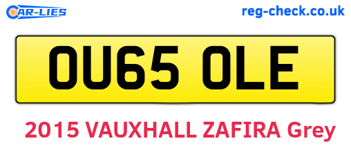 OU65OLE are the vehicle registration plates.