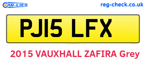 PJ15LFX are the vehicle registration plates.
