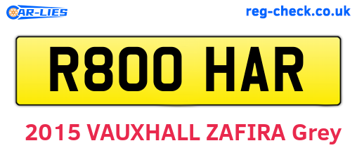 R800HAR are the vehicle registration plates.