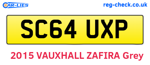 SC64UXP are the vehicle registration plates.