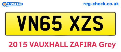 VN65XZS are the vehicle registration plates.