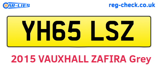 YH65LSZ are the vehicle registration plates.