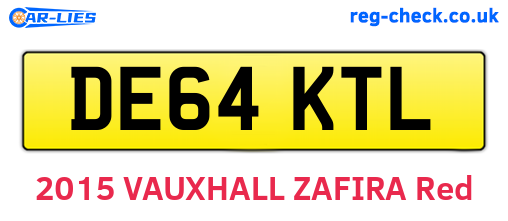 DE64KTL are the vehicle registration plates.