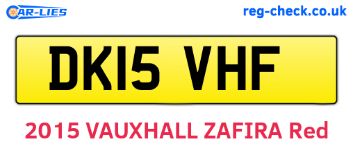 DK15VHF are the vehicle registration plates.