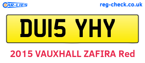 DU15YHY are the vehicle registration plates.