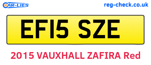 EF15SZE are the vehicle registration plates.