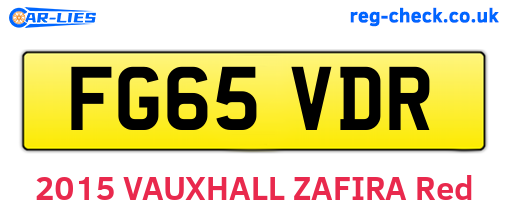 FG65VDR are the vehicle registration plates.