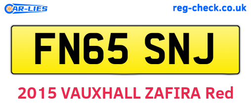 FN65SNJ are the vehicle registration plates.