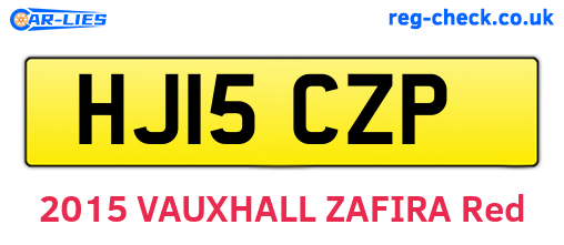 HJ15CZP are the vehicle registration plates.
