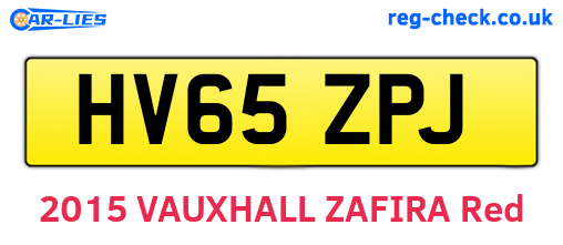 HV65ZPJ are the vehicle registration plates.