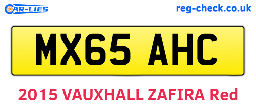 MX65AHC are the vehicle registration plates.
