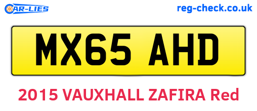 MX65AHD are the vehicle registration plates.