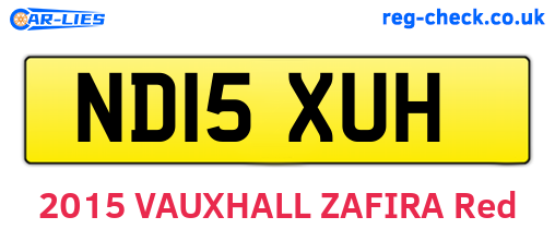 ND15XUH are the vehicle registration plates.