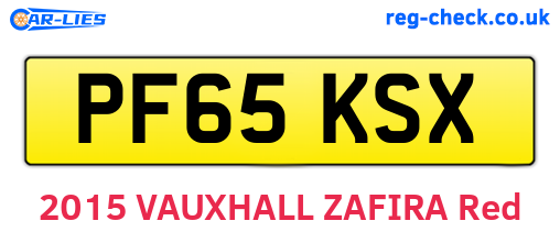 PF65KSX are the vehicle registration plates.