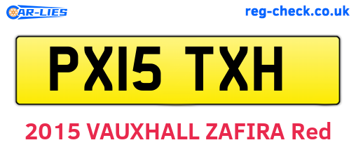 PX15TXH are the vehicle registration plates.