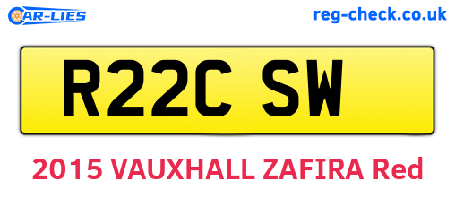 R22CSW are the vehicle registration plates.