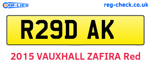 R29DAK are the vehicle registration plates.