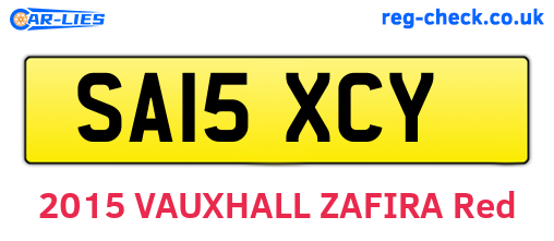 SA15XCY are the vehicle registration plates.