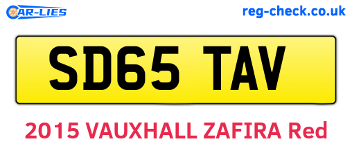 SD65TAV are the vehicle registration plates.