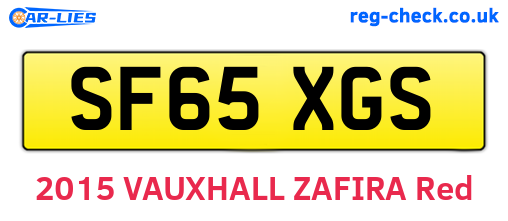 SF65XGS are the vehicle registration plates.