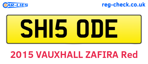SH15ODE are the vehicle registration plates.
