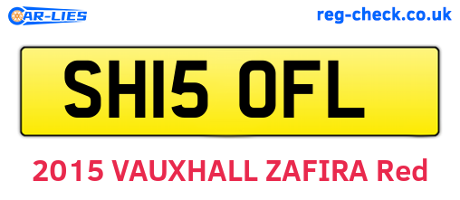 SH15OFL are the vehicle registration plates.