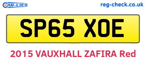 SP65XOE are the vehicle registration plates.
