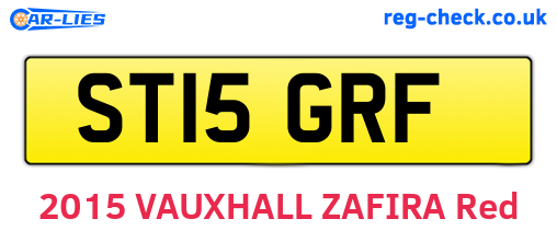 ST15GRF are the vehicle registration plates.