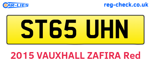ST65UHN are the vehicle registration plates.