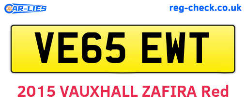 VE65EWT are the vehicle registration plates.