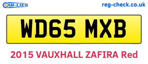 WD65MXB are the vehicle registration plates.
