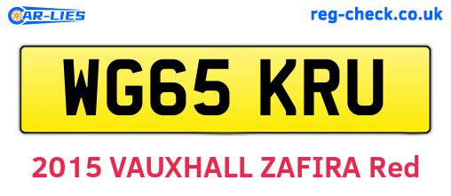 WG65KRU are the vehicle registration plates.