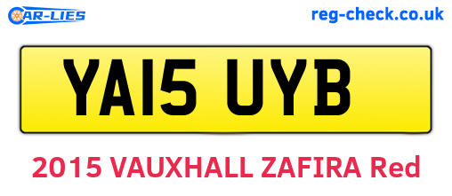 YA15UYB are the vehicle registration plates.