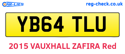 YB64TLU are the vehicle registration plates.