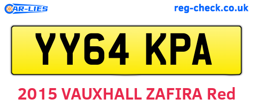 YY64KPA are the vehicle registration plates.
