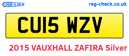 CU15WZV are the vehicle registration plates.