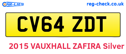 CV64ZDT are the vehicle registration plates.