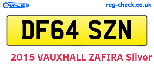 DF64SZN are the vehicle registration plates.