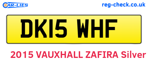 DK15WHF are the vehicle registration plates.