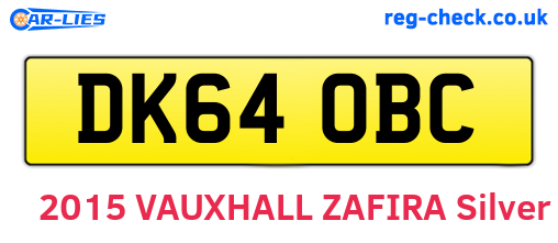 DK64OBC are the vehicle registration plates.