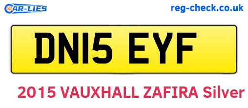DN15EYF are the vehicle registration plates.
