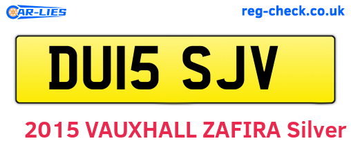DU15SJV are the vehicle registration plates.